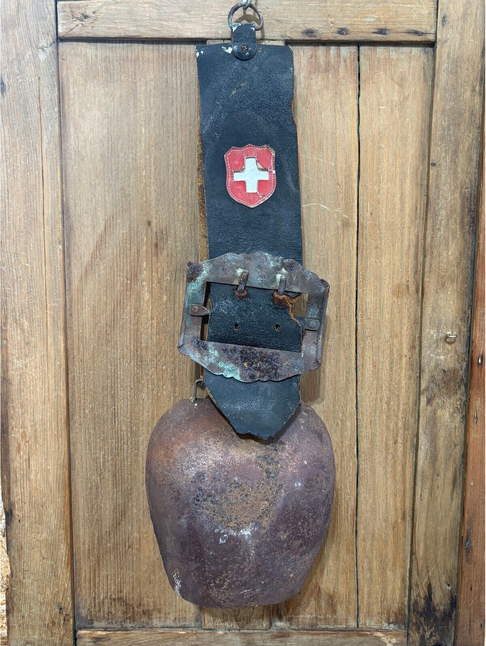 Antique Vintage Copper Swiss Cowbell Bell Heavy Metal Hardware Rustic Folk Art